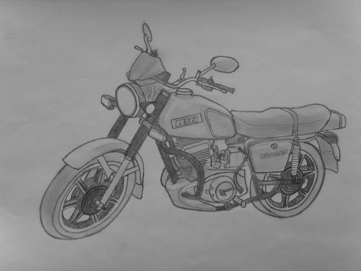 Мотоцикл ИЖ Планета 5 зарисовка