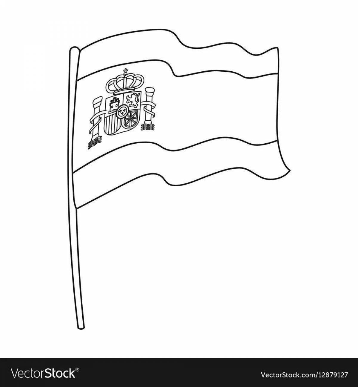 Gorgeous flag coloring page