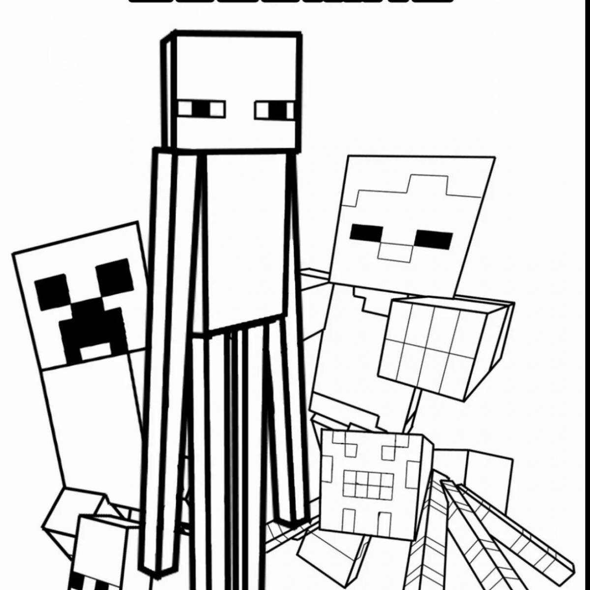 Sweet minecraft sloth coloring