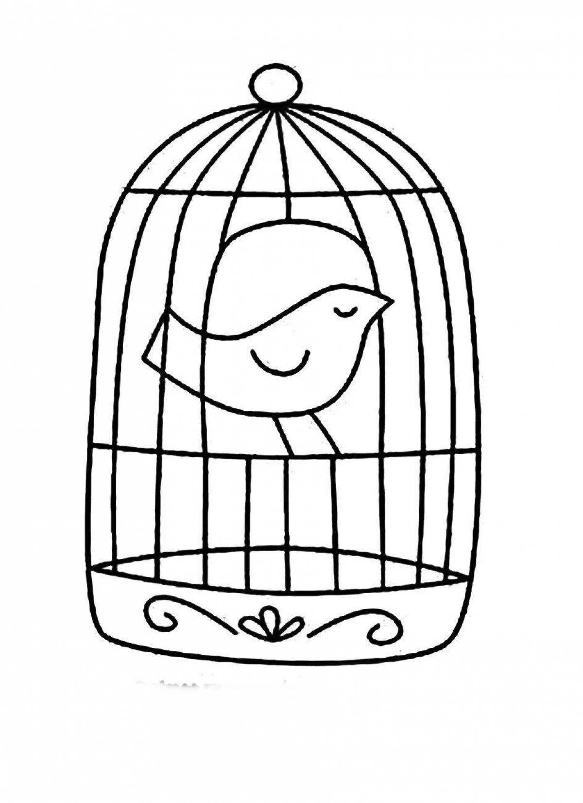 Color-frenzy cage coloring book for kids