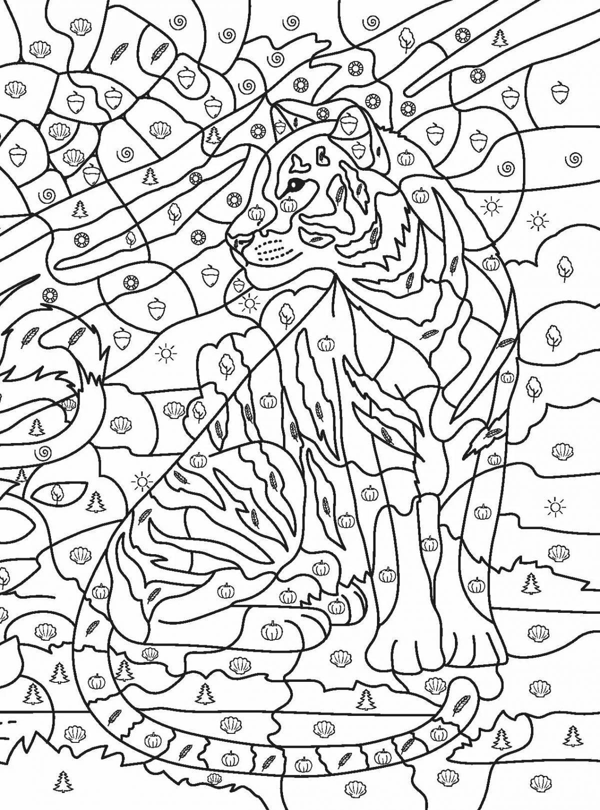 Fun coloring book by numbers
