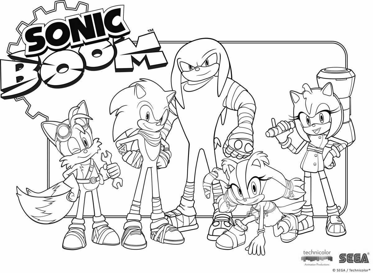 Cute sonic all heroes coloring book