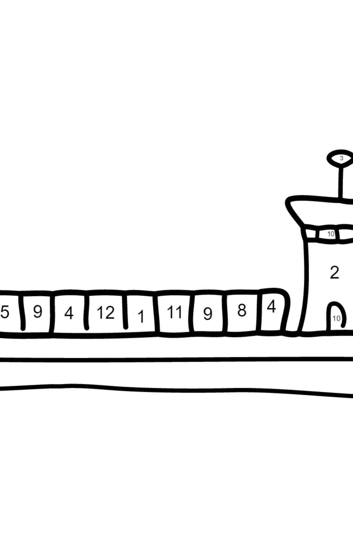 Amazing ship by numbers coloring book