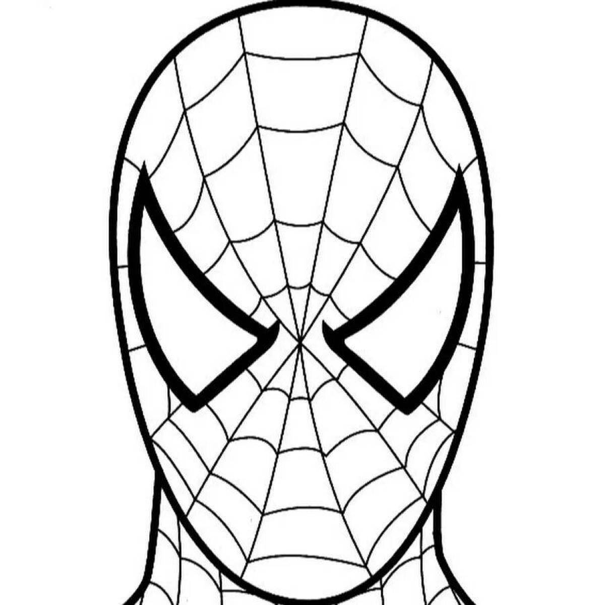 Spider-man's bright face coloring page