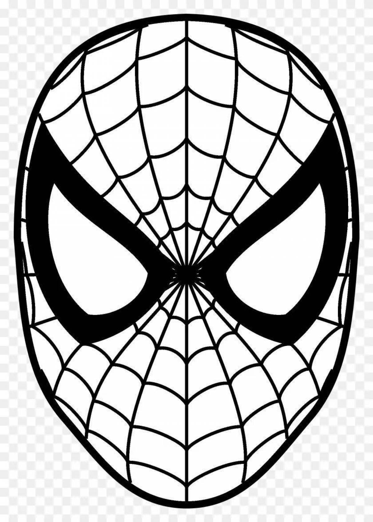 Spiderman's fun face coloring page