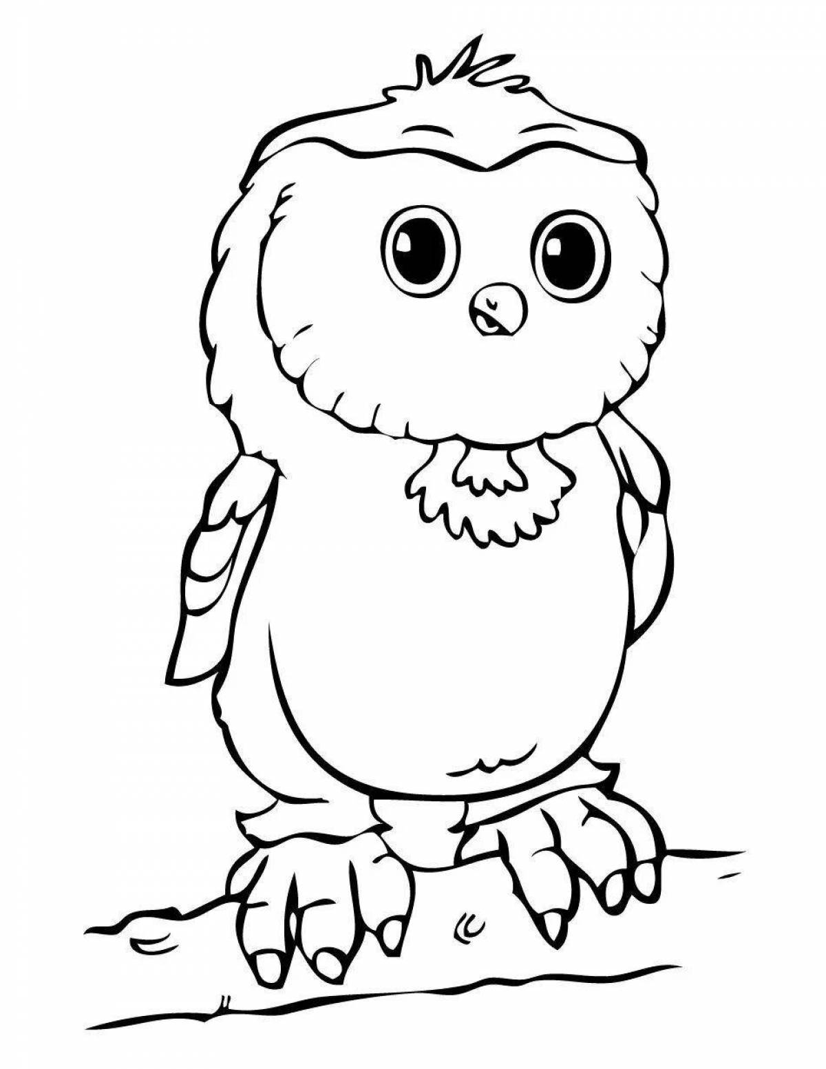 Delightful owlet coloring book for preschoolers