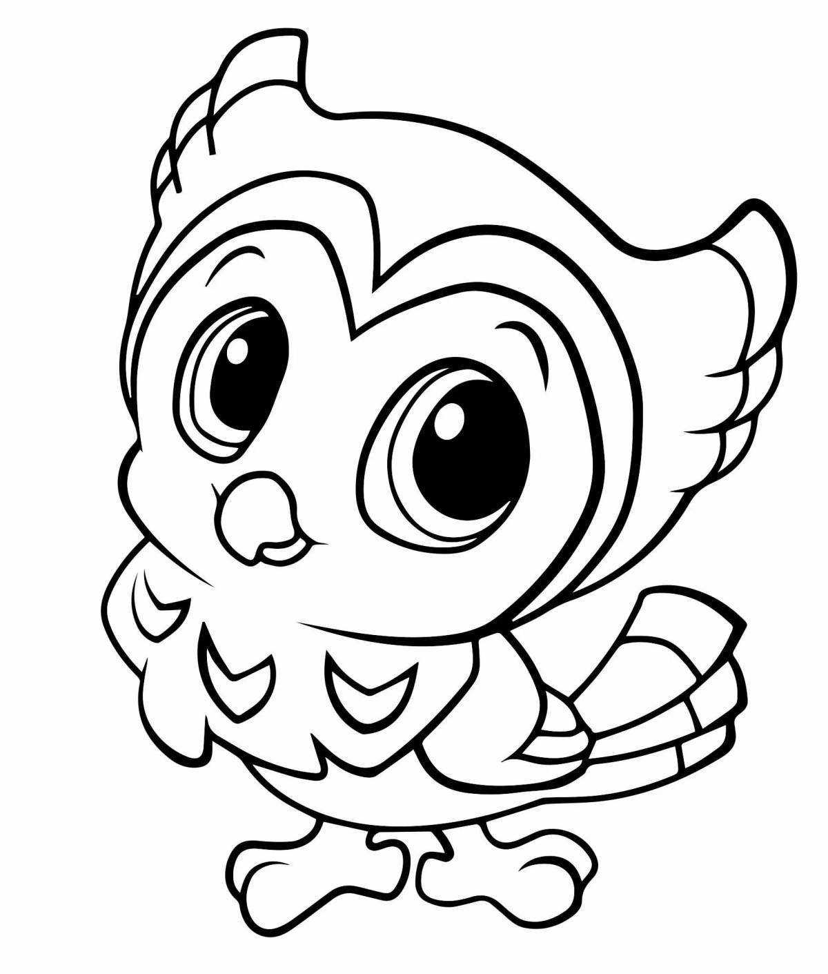 Joyful owlet coloring book for kids