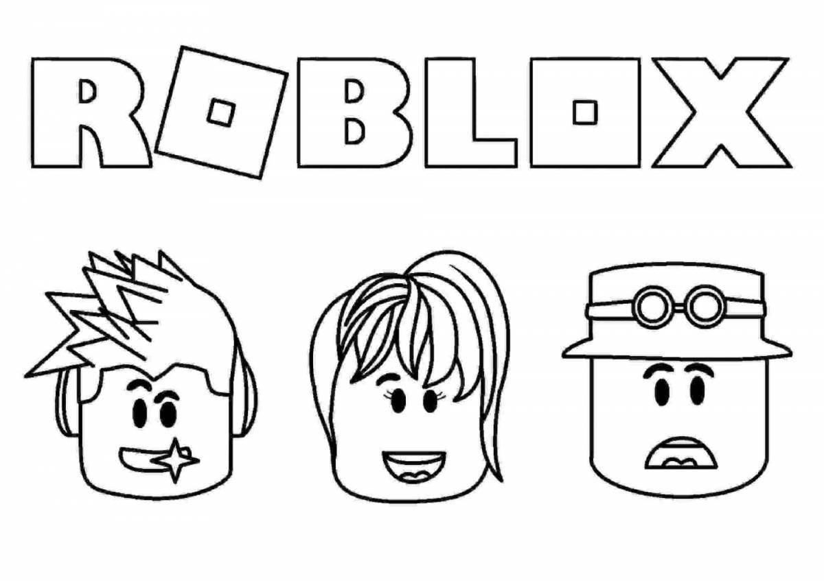 Roblox characters girls funny coloring book