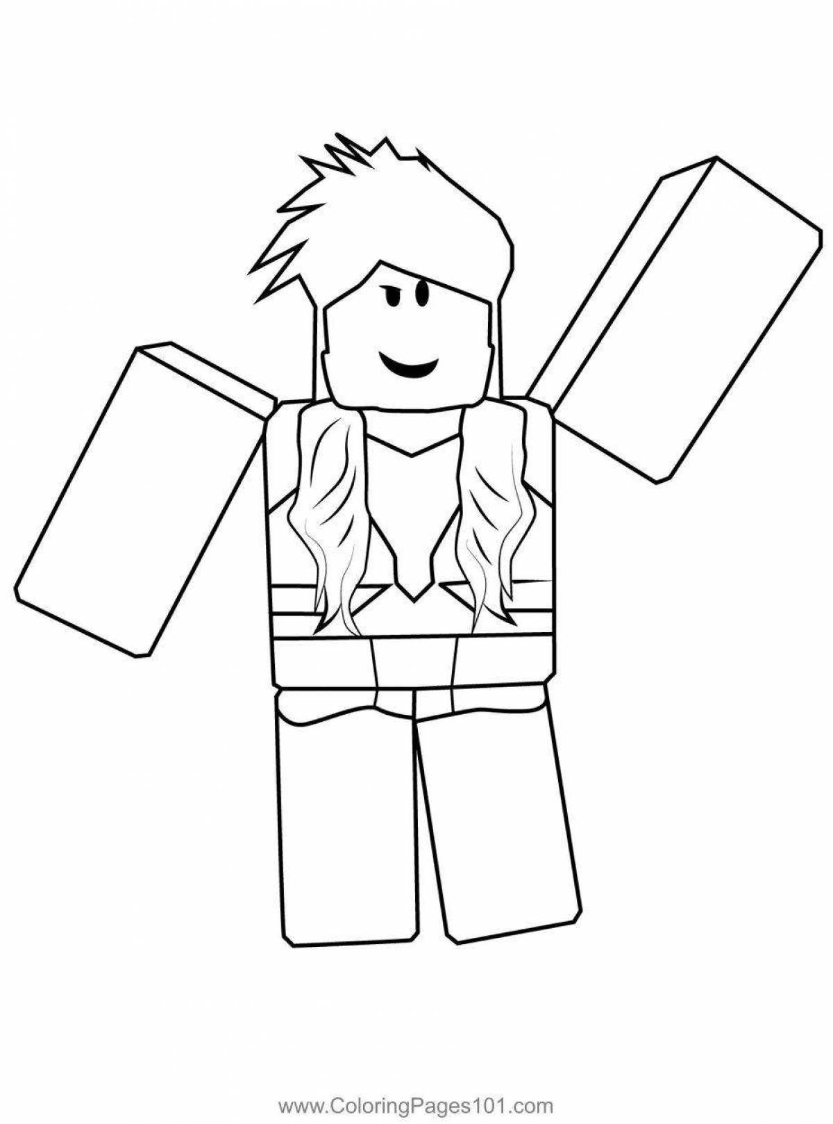 Roblox characters girls incredible coloring book
