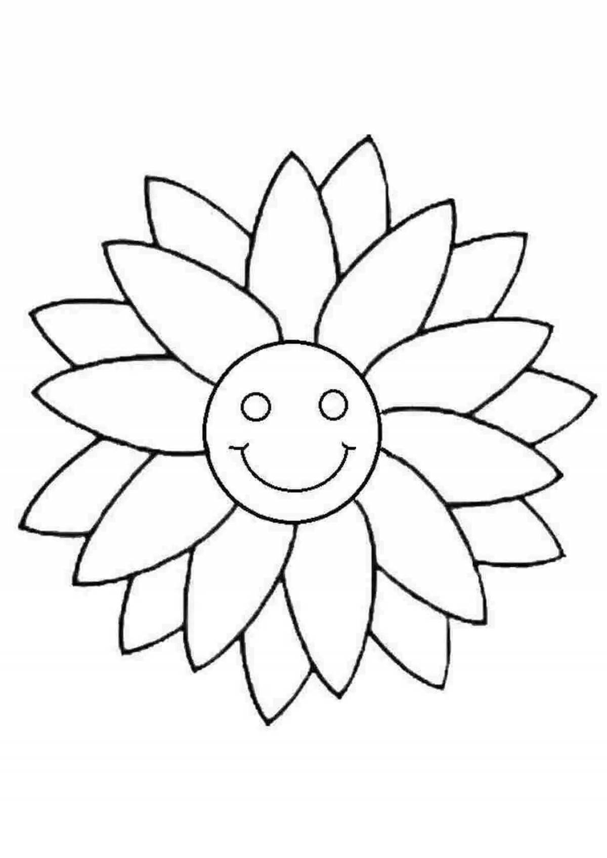 Солнечная раскраска цветок