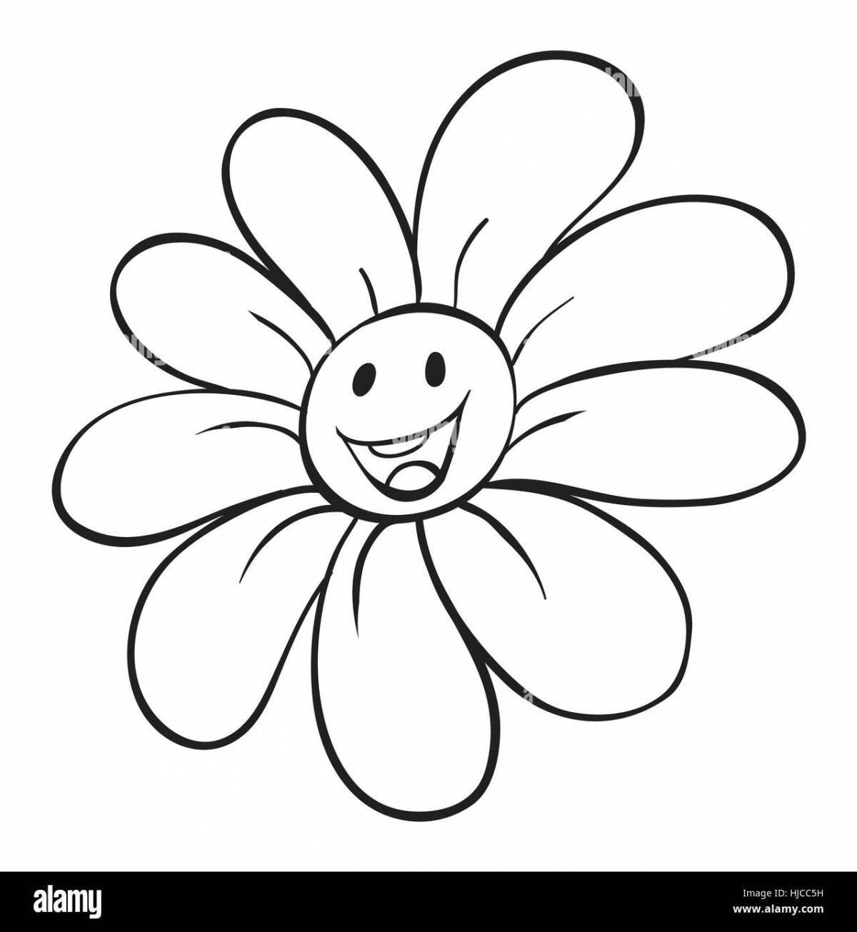 Fun coloring flower