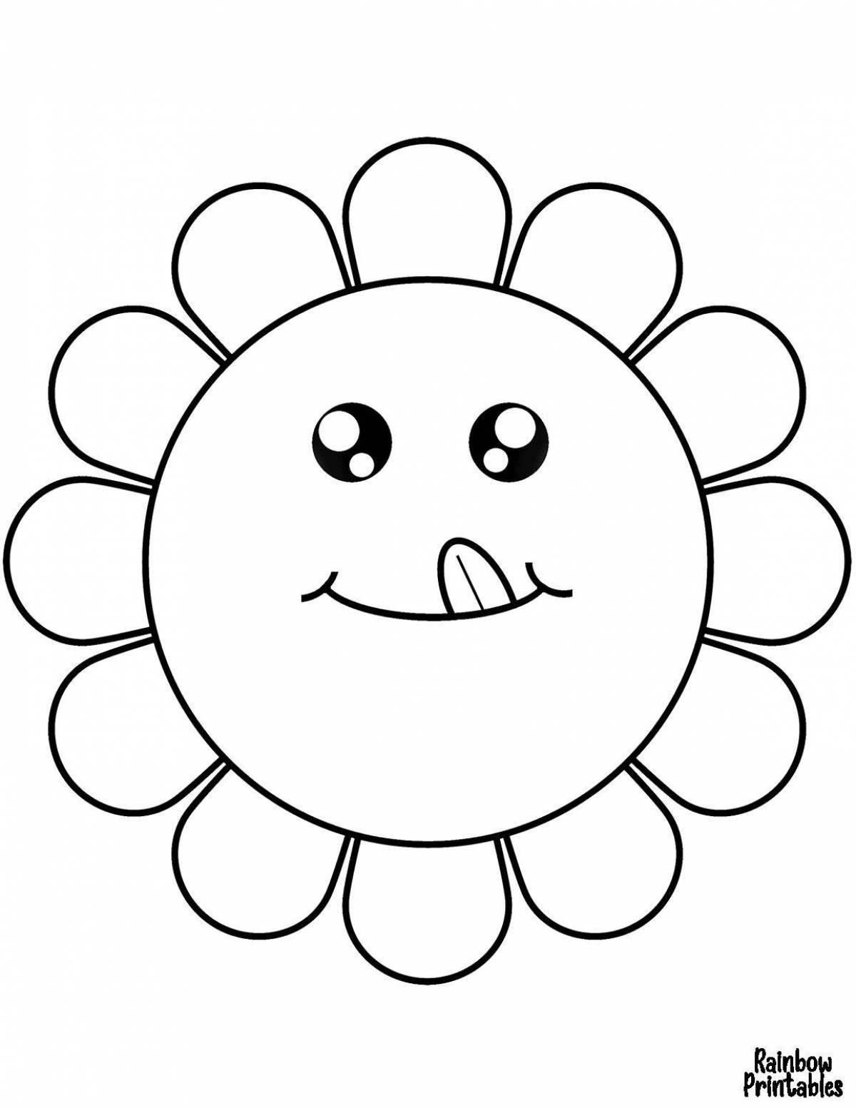 Photo Jubilant flower coloring book