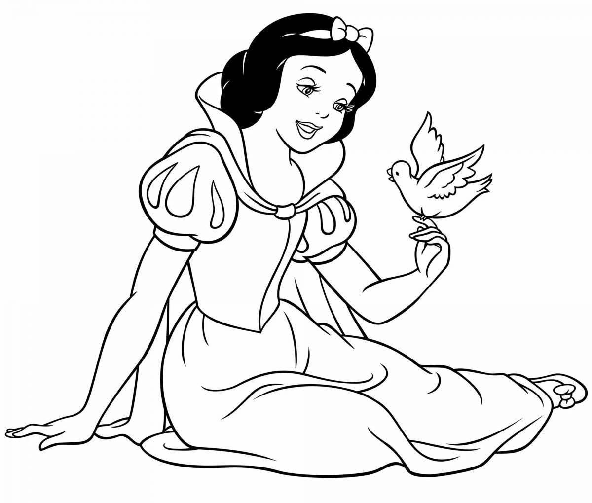 Amazing snow white coloring book for girls