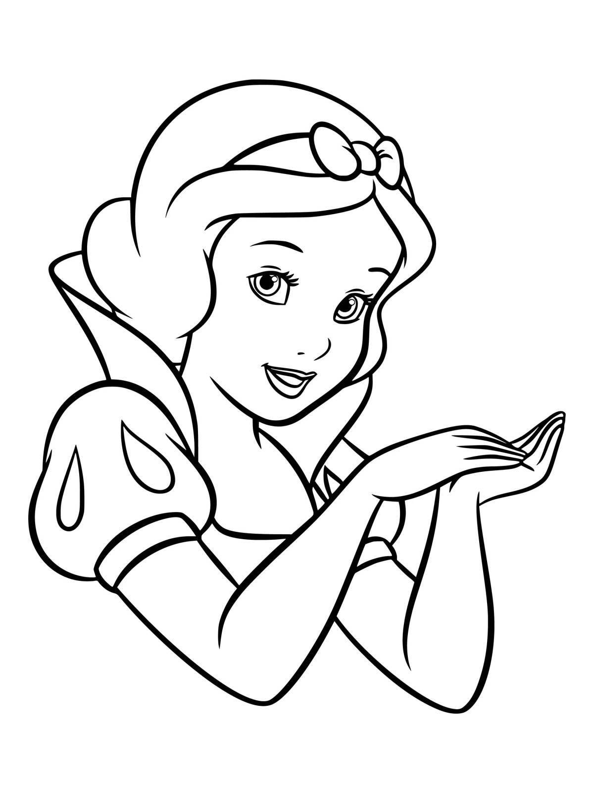 Exciting snow white coloring book for girls