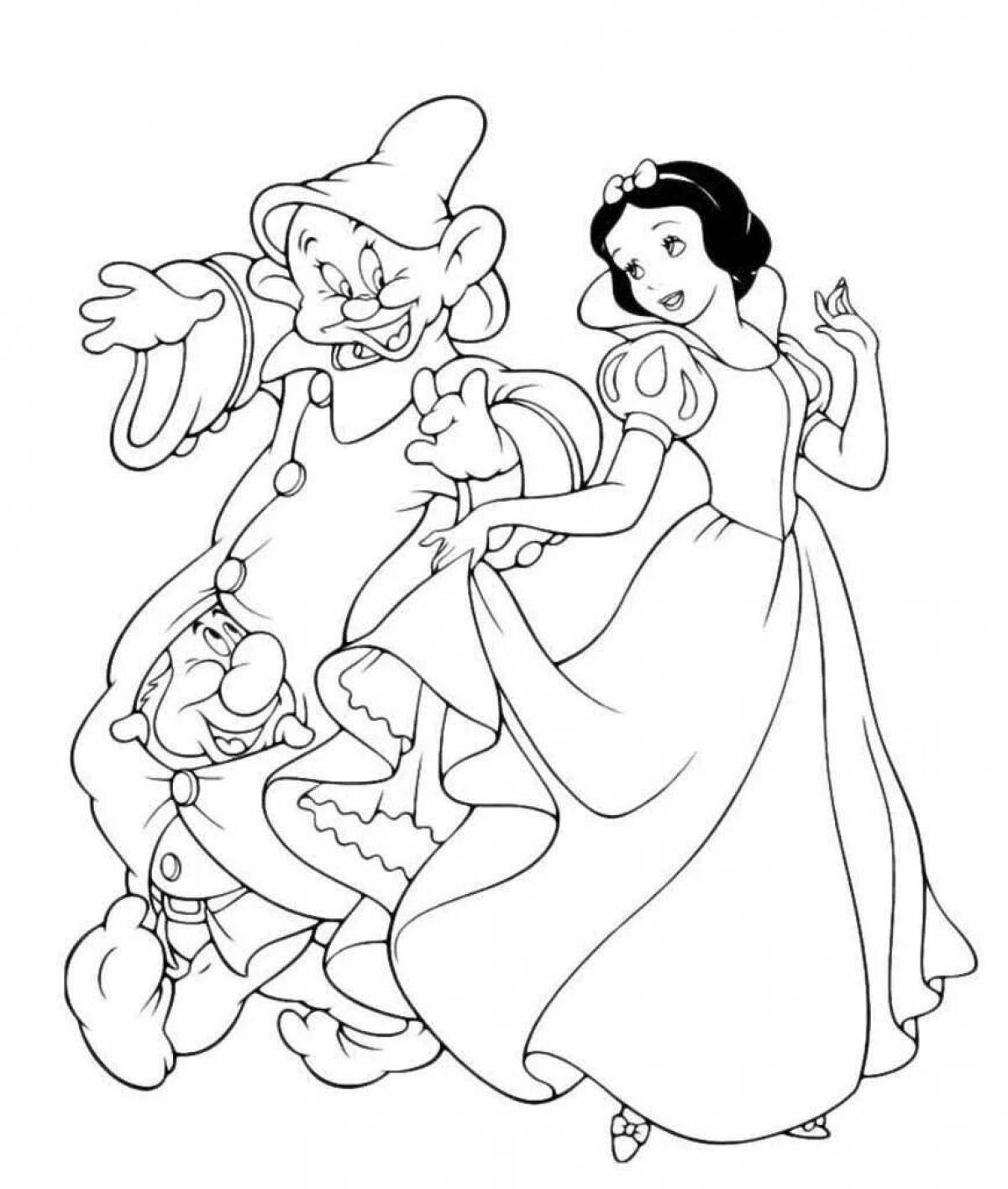 Violent snow white coloring for girls