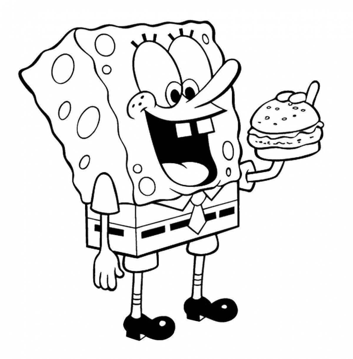 Spongebob heroes funny coloring book