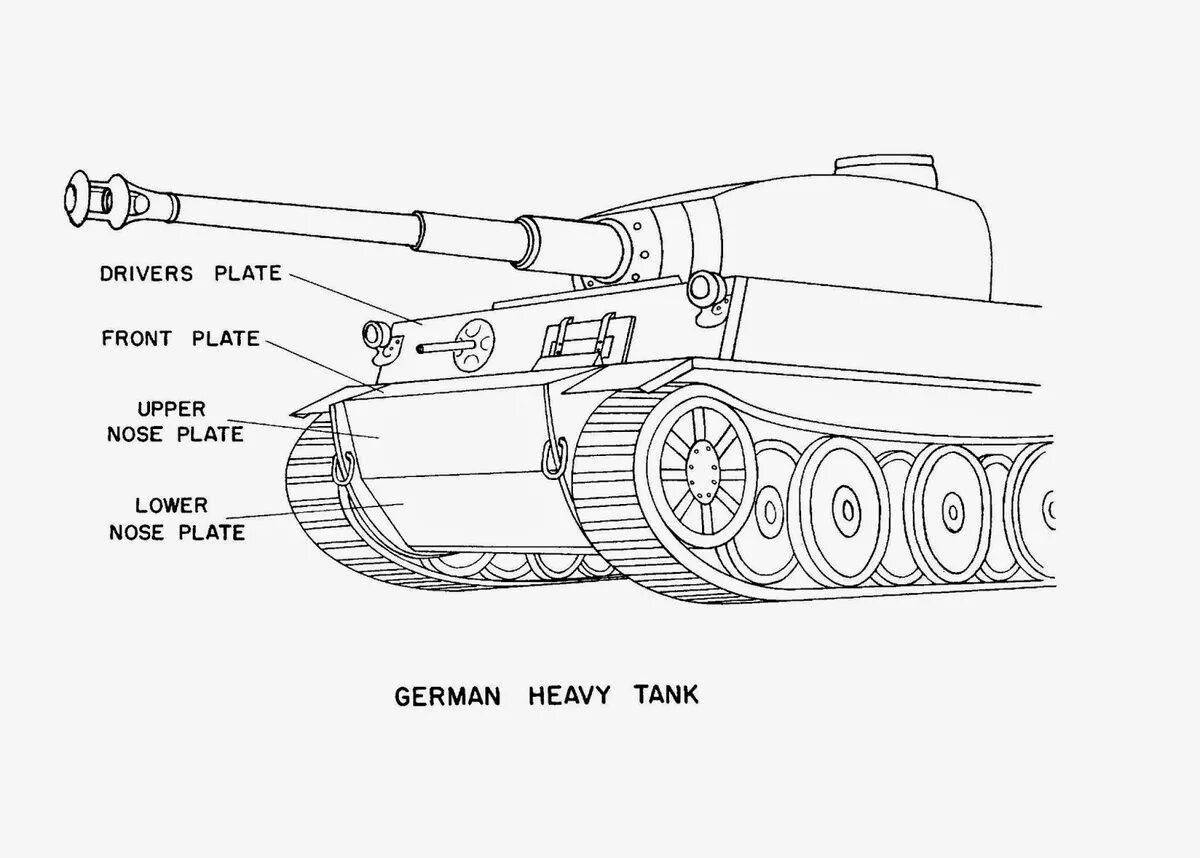 Смело раскраски танк тигр 2