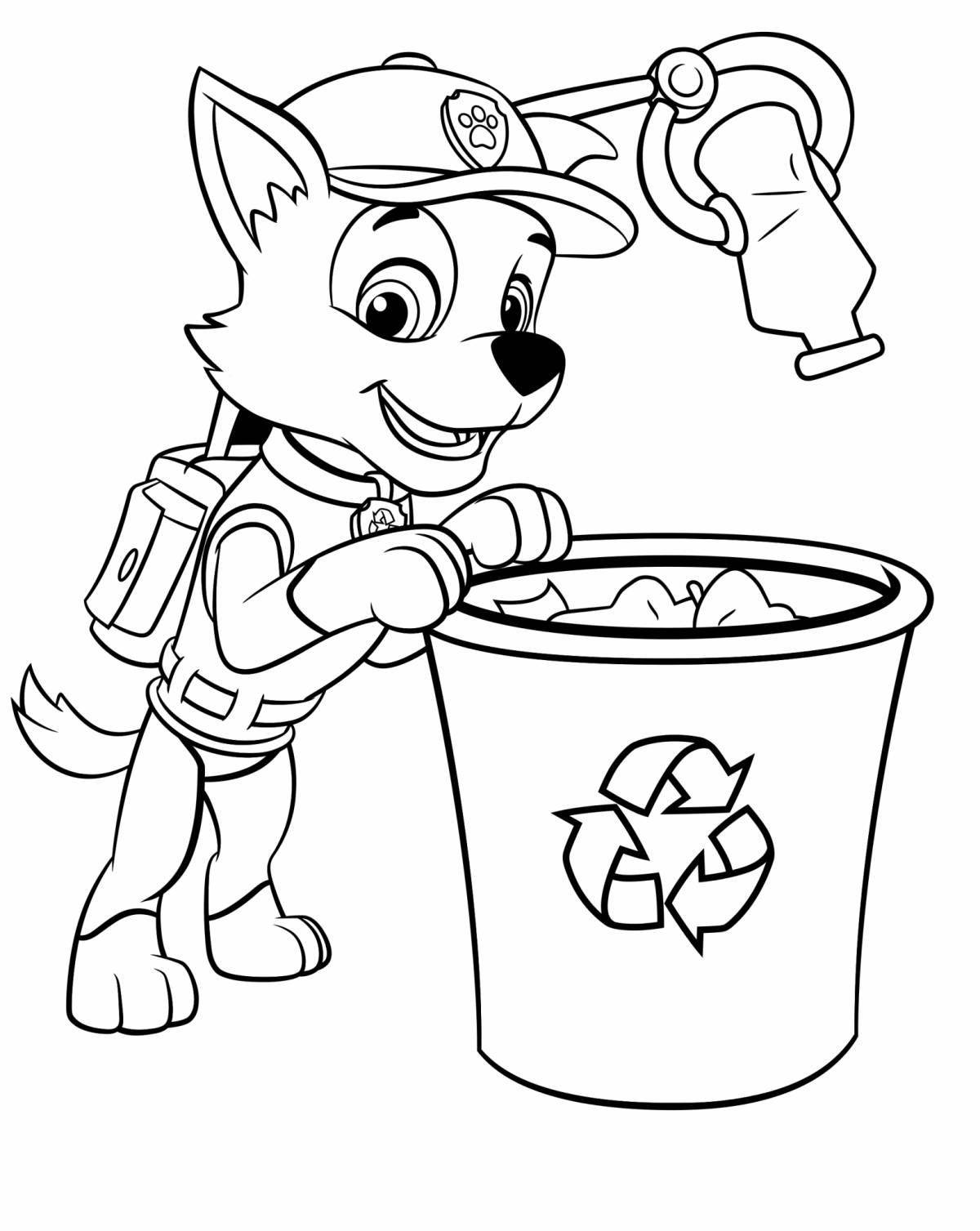 Cute paw patrol coloring book