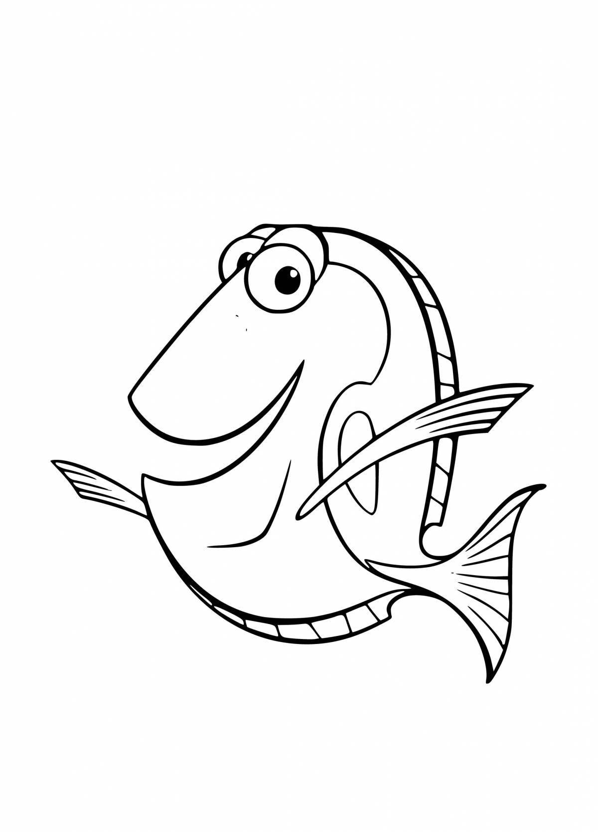 Charming nemo and dory coloring book
