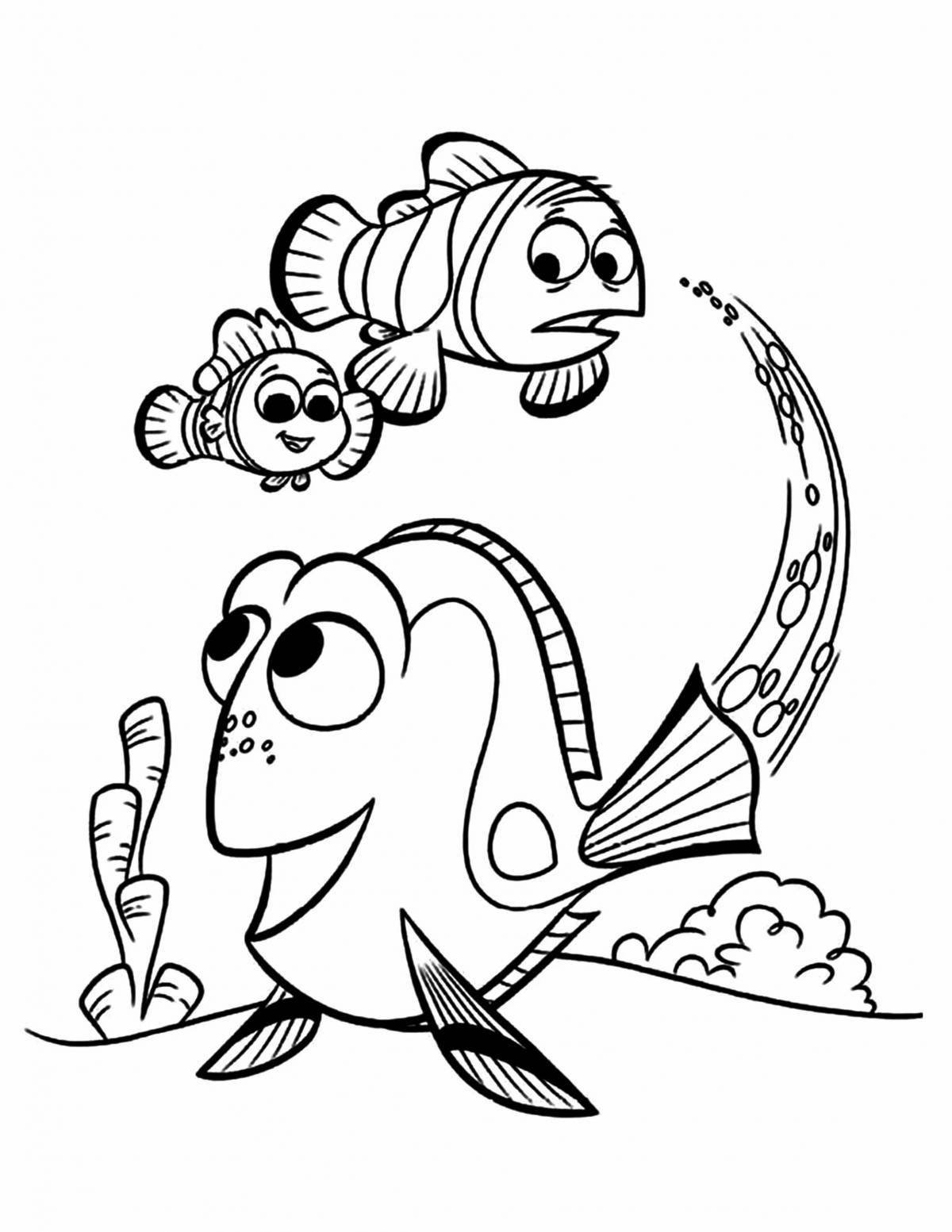 Fun coloring nemo and dory
