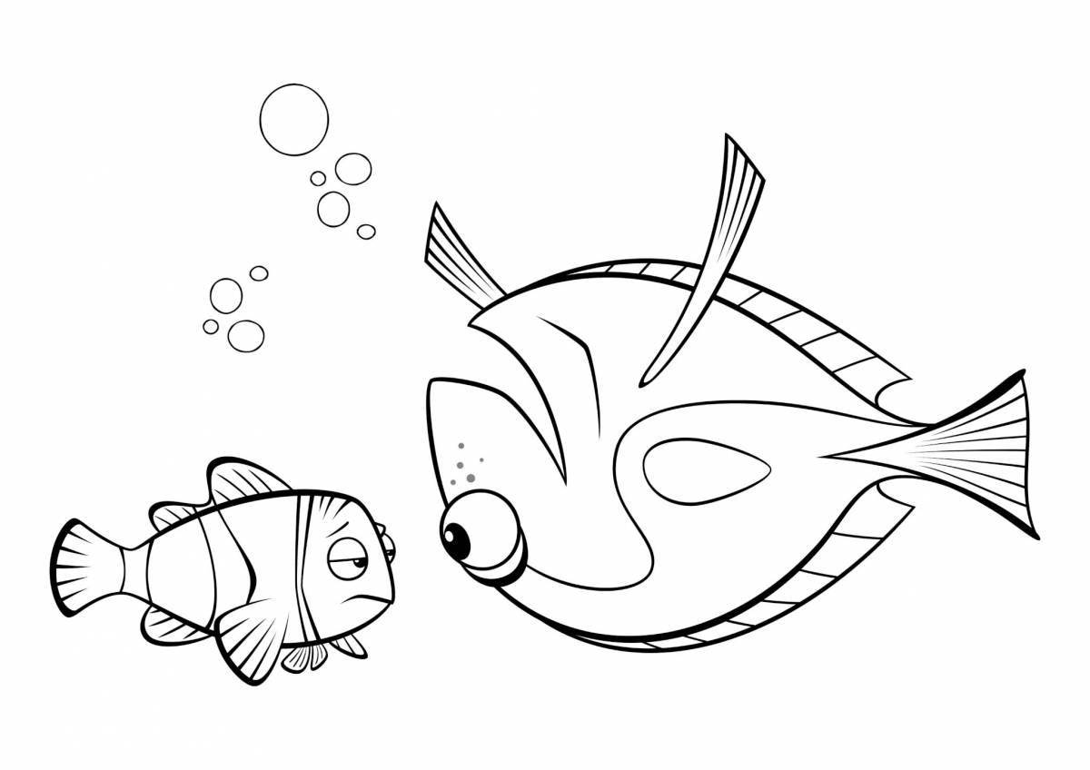 Radiant nemo and dory coloring