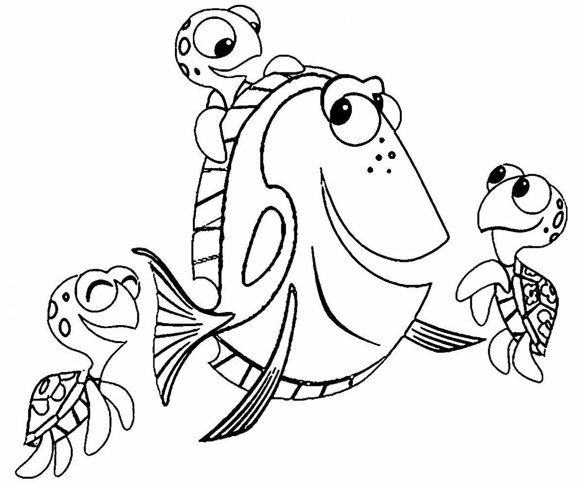 Nemo and dory coloring book