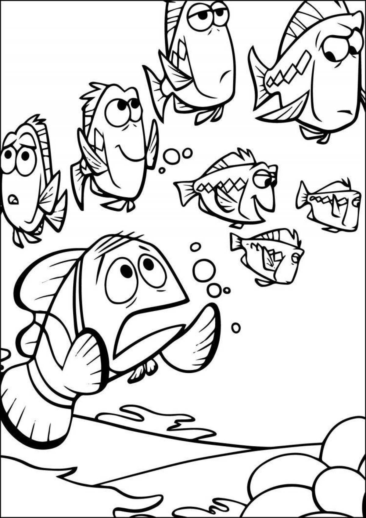 Color-zany coloring nemo and dory