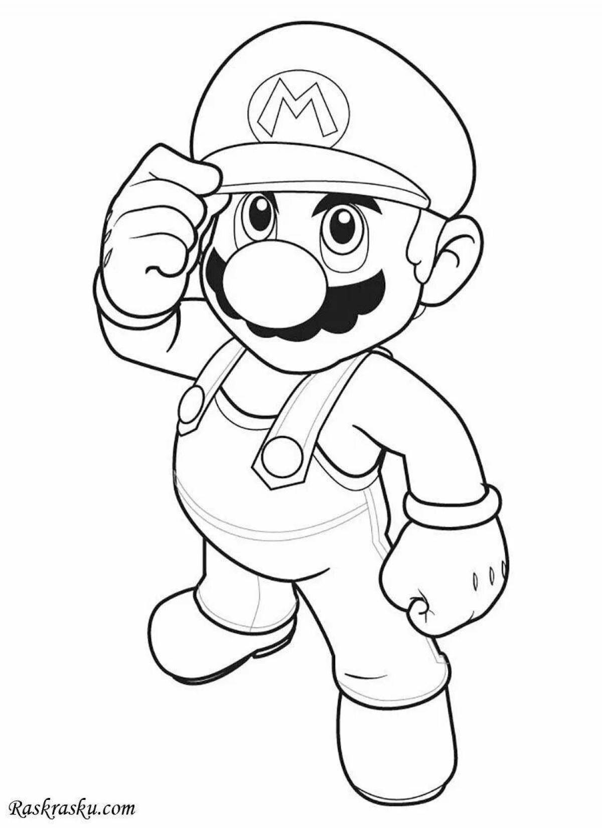 Color-joyful coloring super mario lego