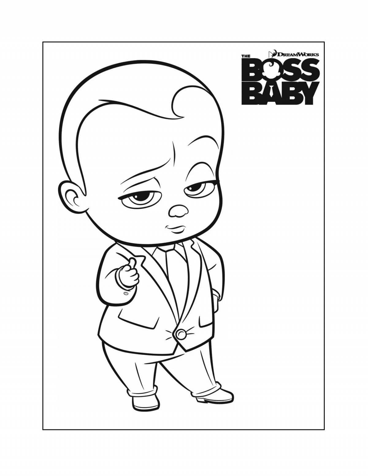 Colorful coloring boss baby figure
