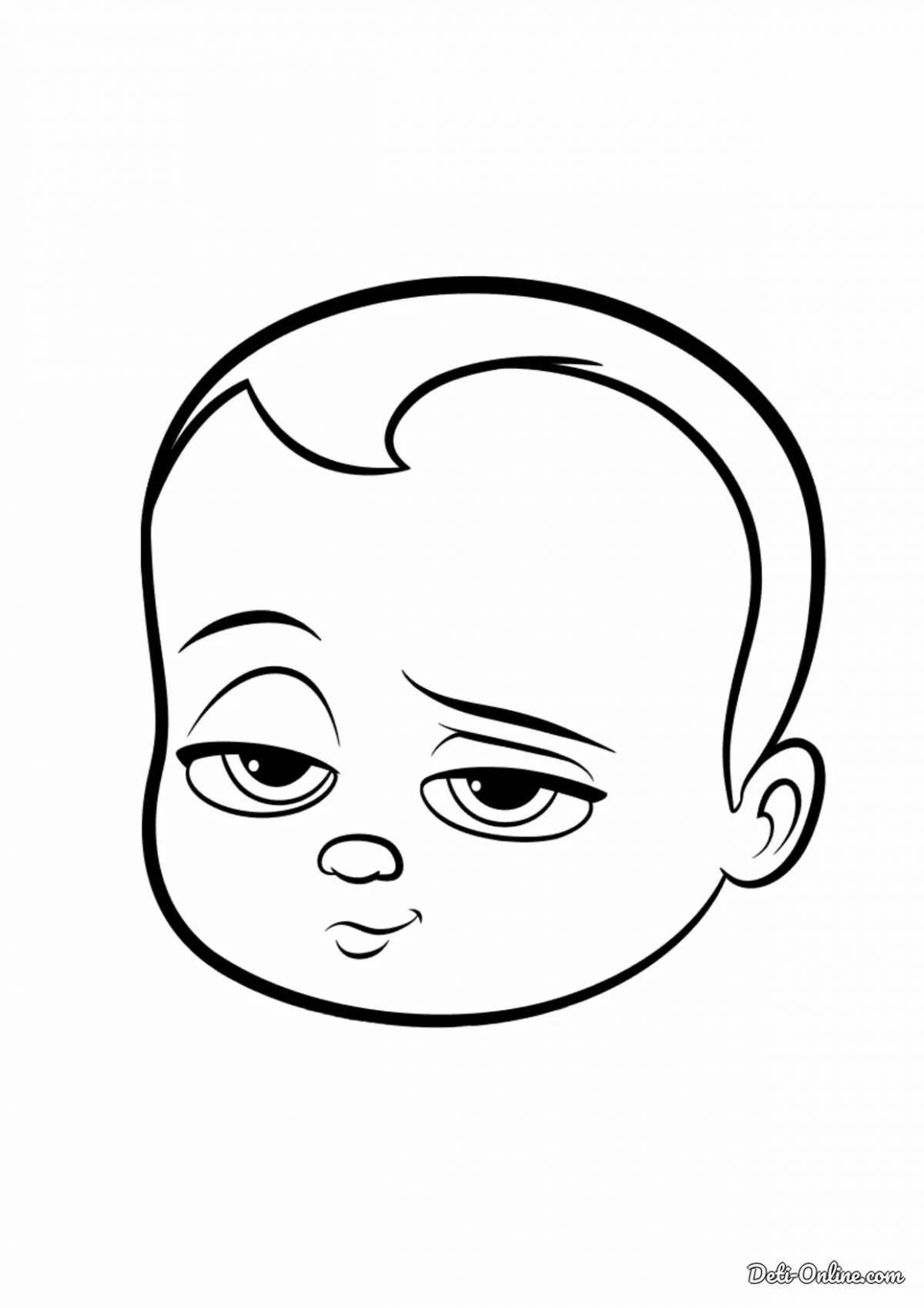 Charming coloring boss baby figure