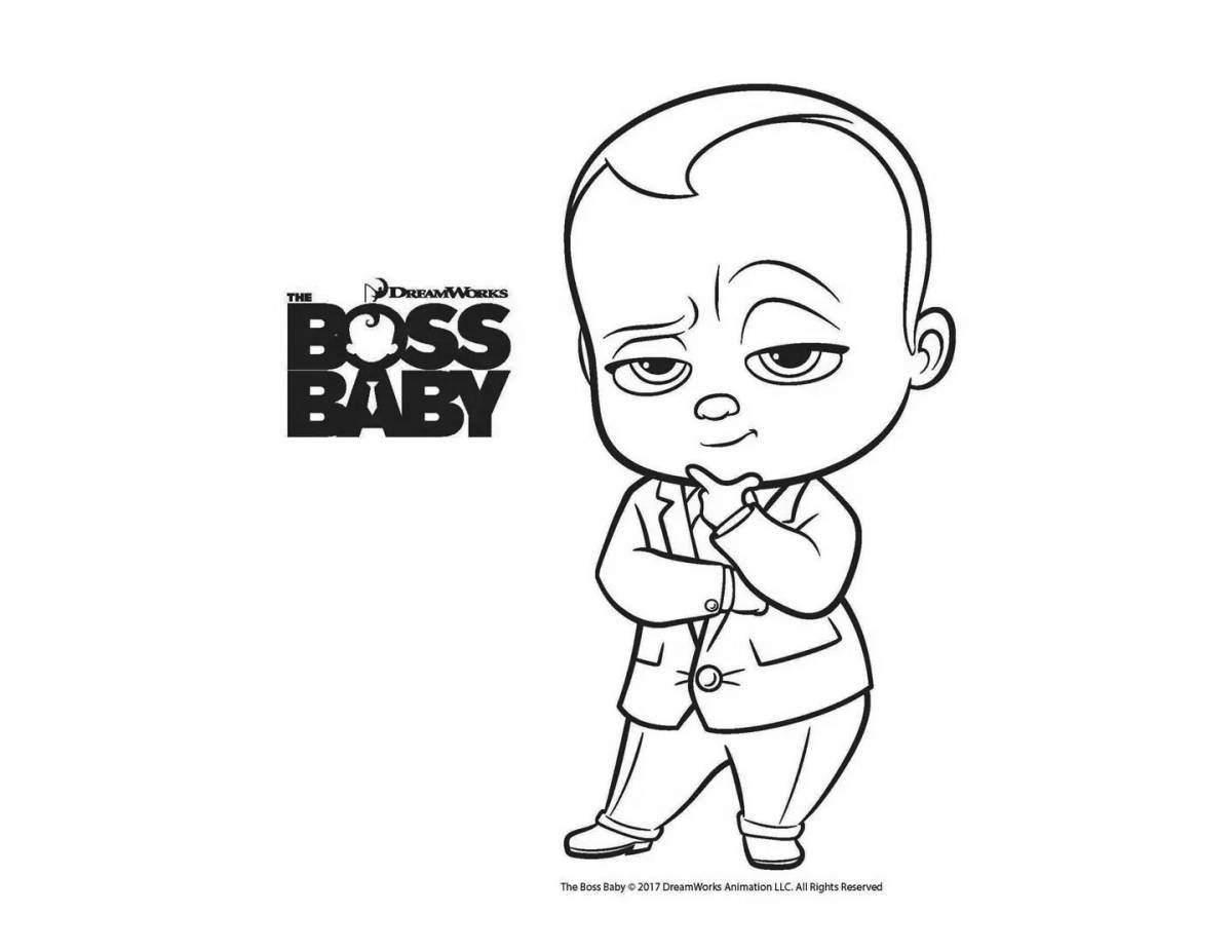 Блестящая раскраска boss baby figure