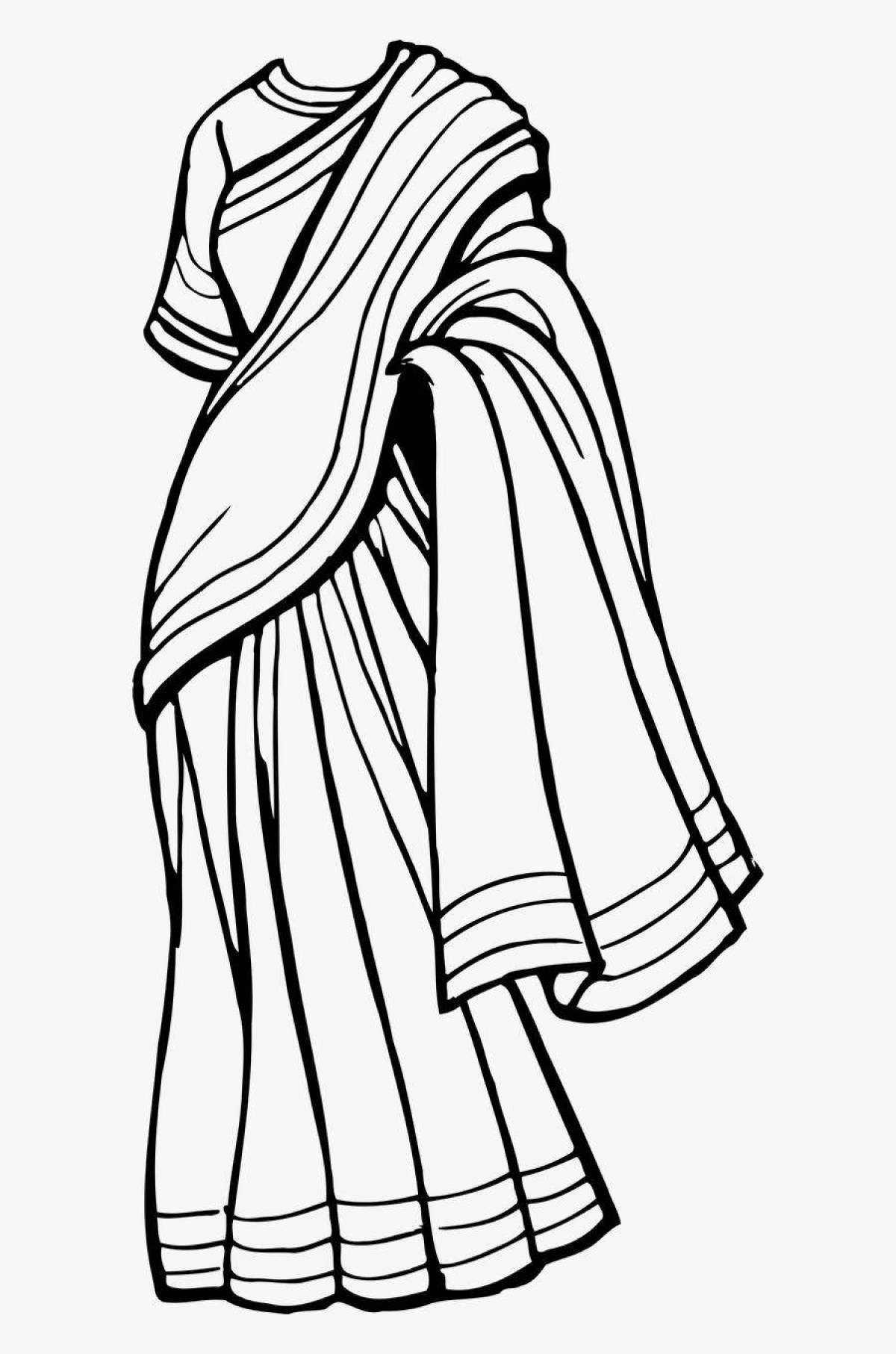 Привлекательная раскраска древнегреческой одежды