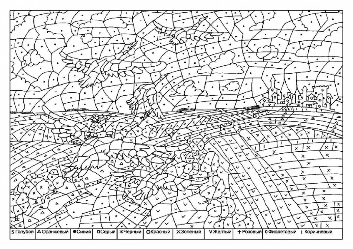 Creative coloring by numbers