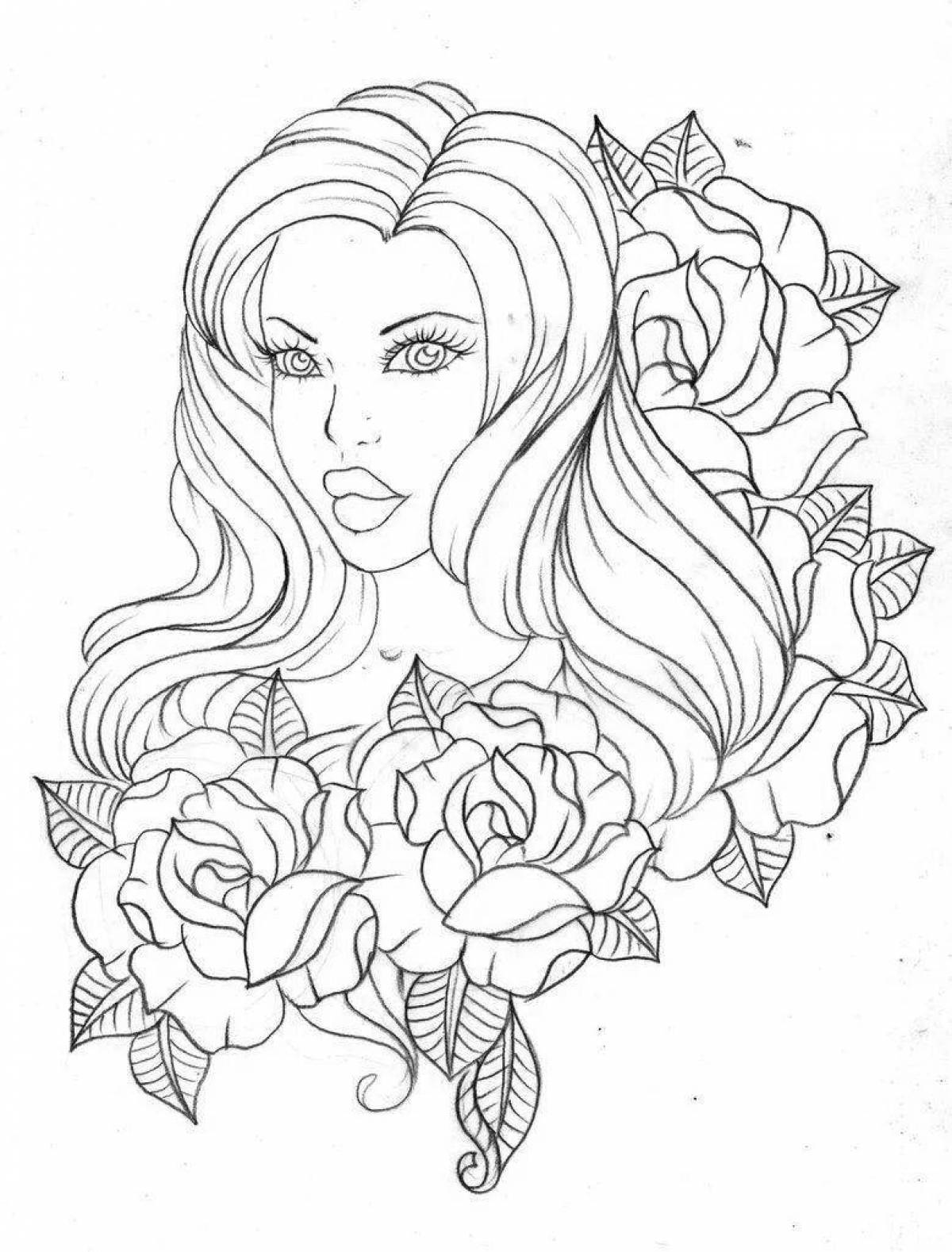 Fashion coloring pages markers for girls