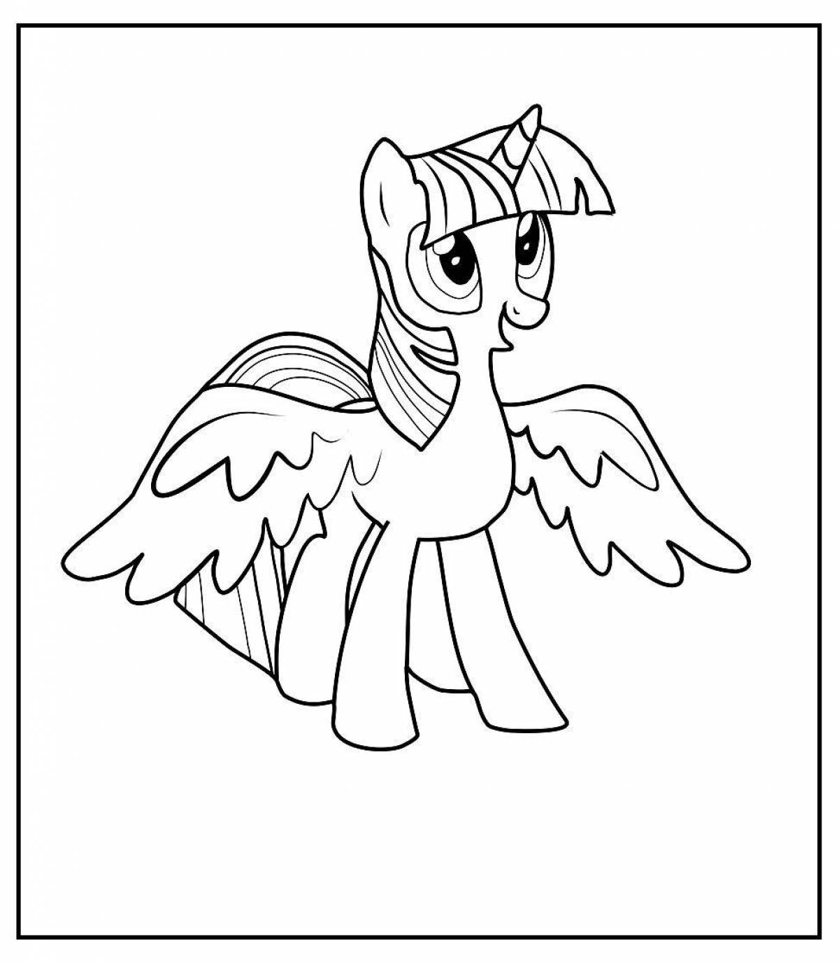 Violent sparkle little pony coloring book