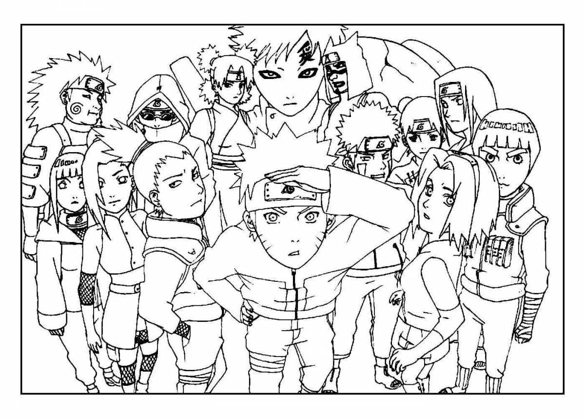 Fabulous naruto coloring pages for girls