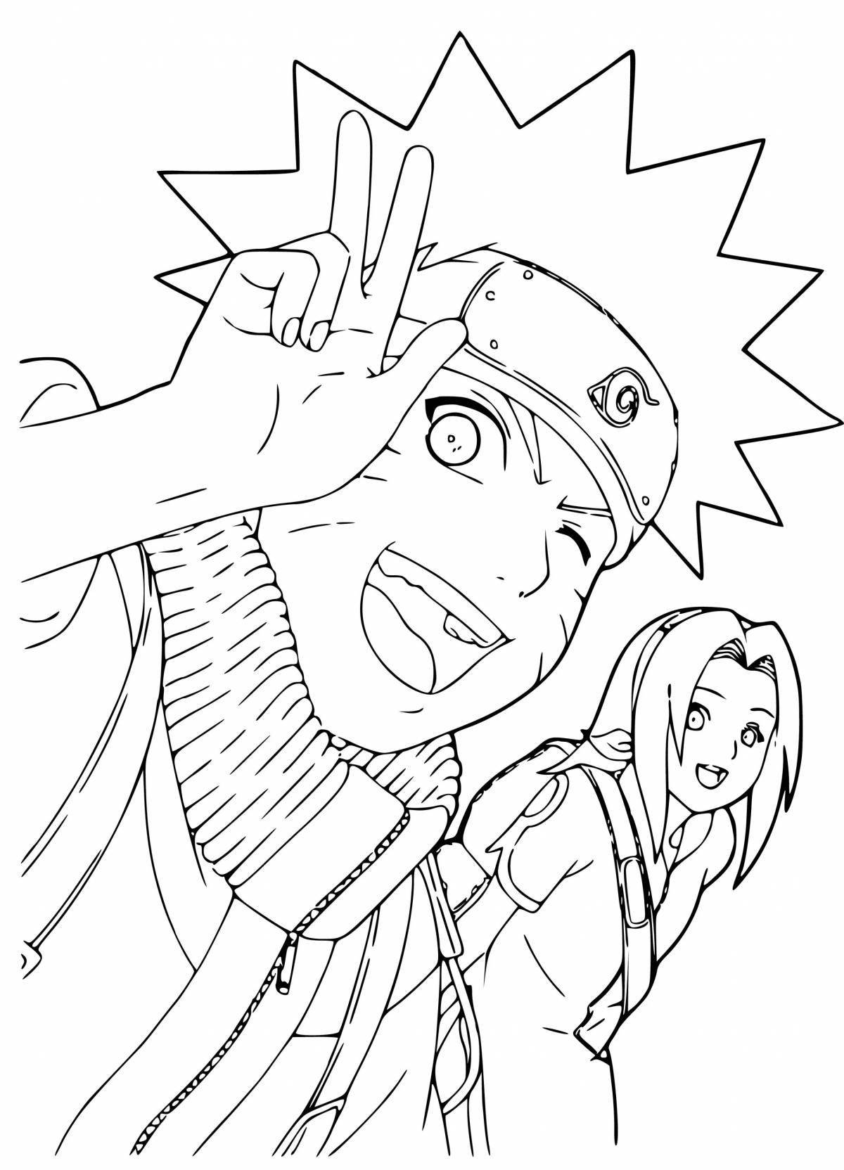 Naruto glitter coloring book for girls