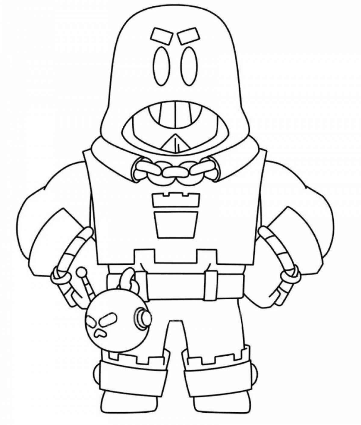Radiant fighters brawl stars coloring page