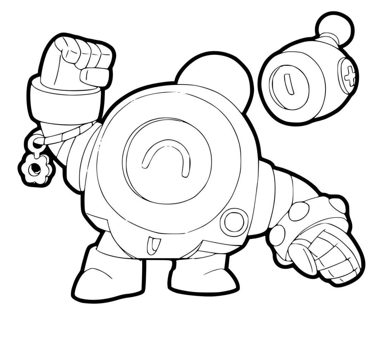 Animated fighters brawl stars coloring book