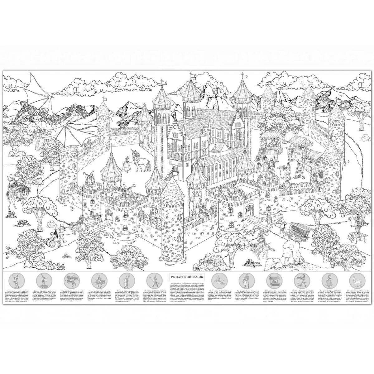 Great coloring book large with stickers