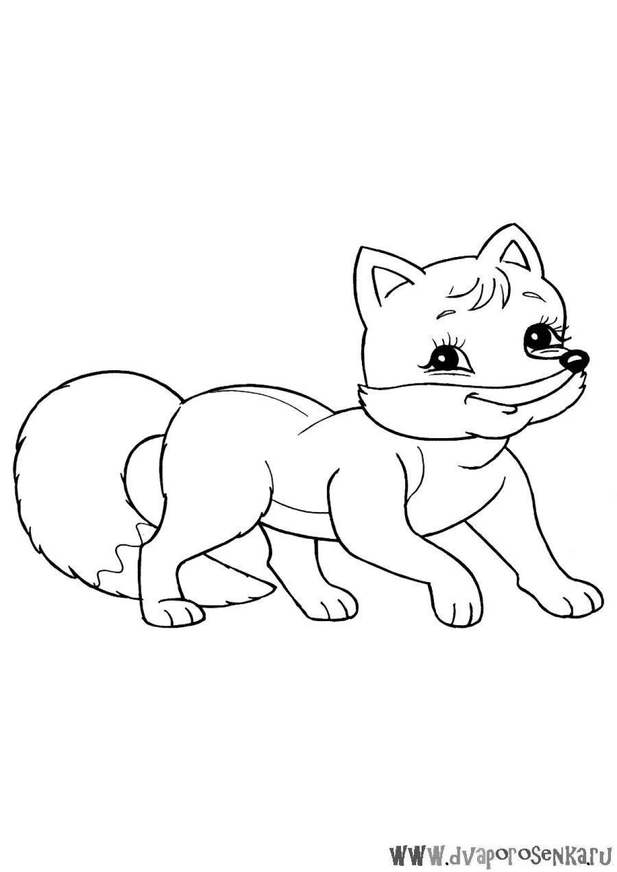 Fox humorous coloring book for girls