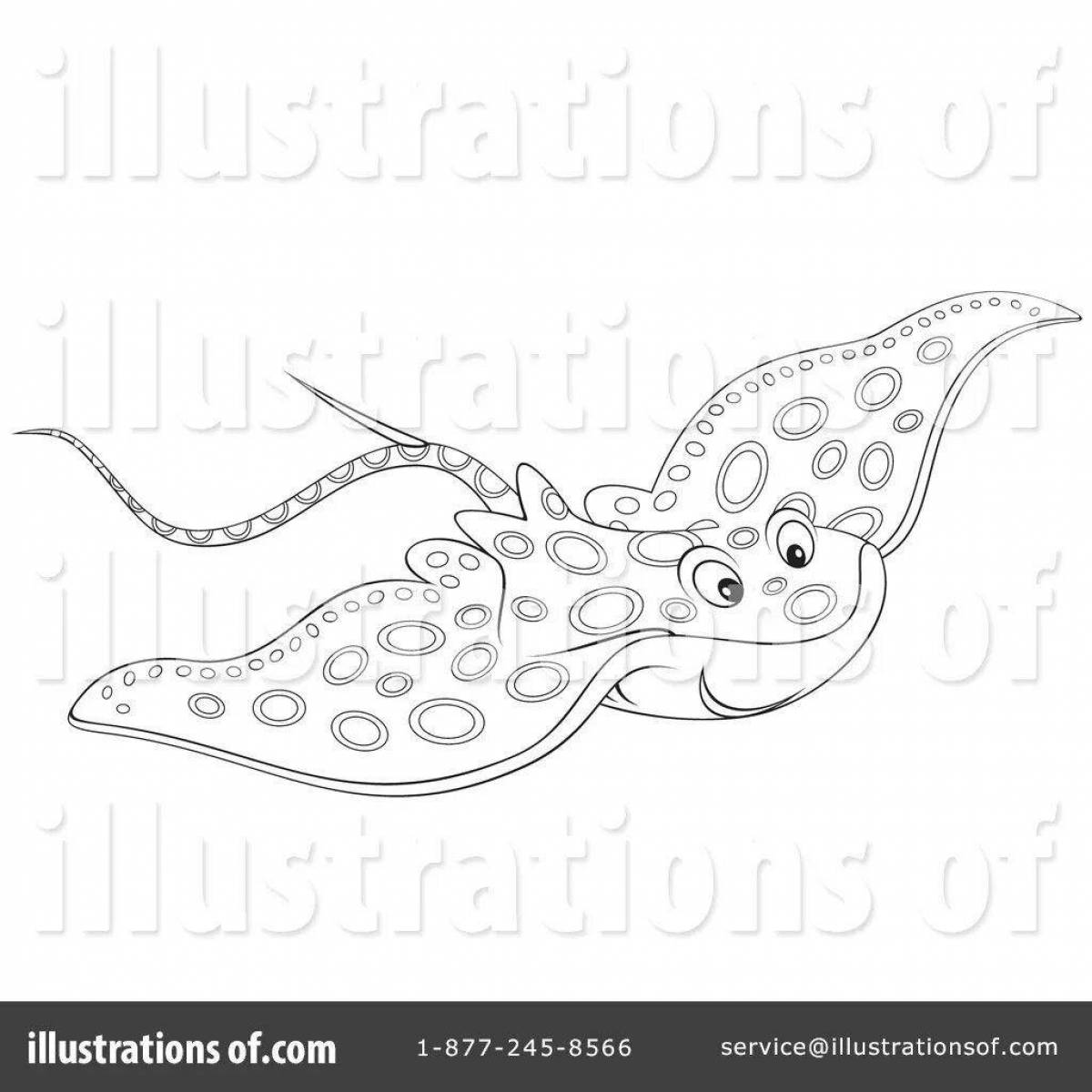 Photo Charming manta ayo all coloring page