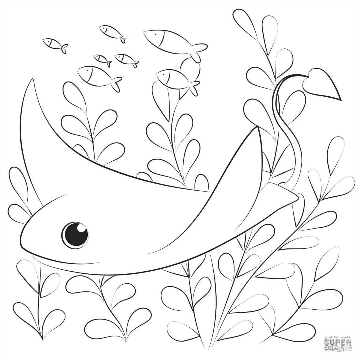 Photo Luminous manta ayo all coloring pages