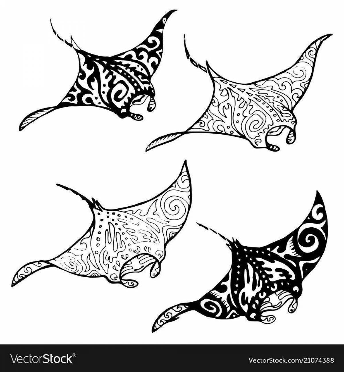 Photo Sparkling manta ayo all coloring page