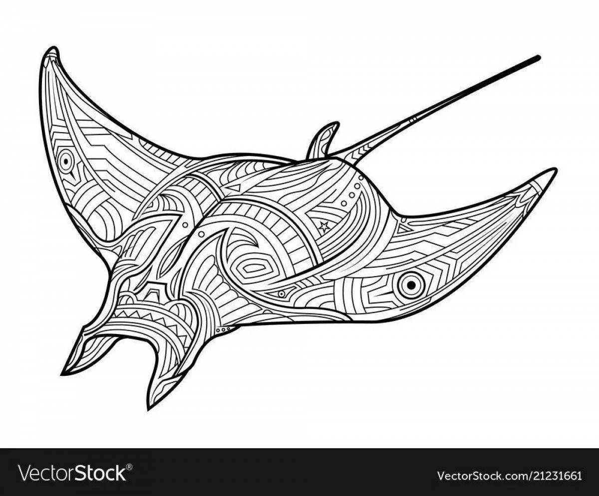 Photo Attractive manta ayo all coloring page