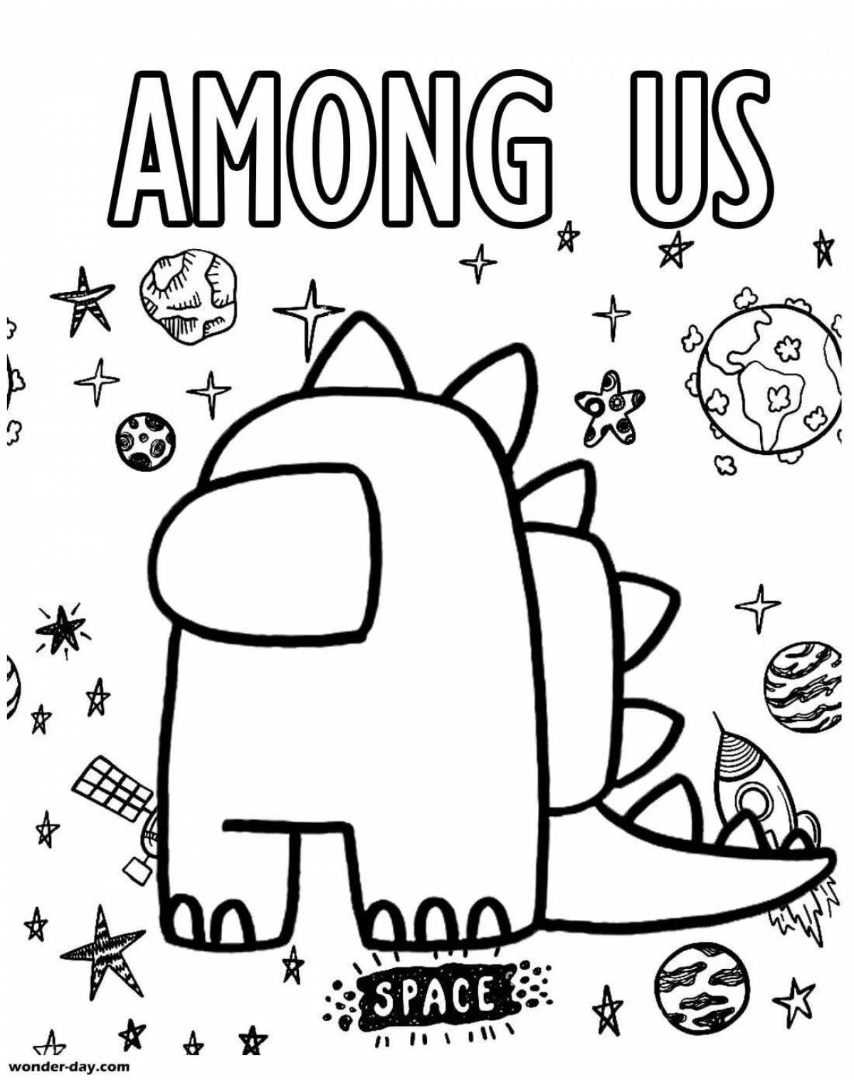 Fascinating Among Us coloring page