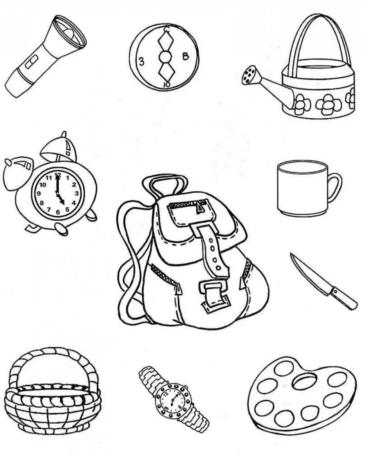 Coloured coloring pages for children