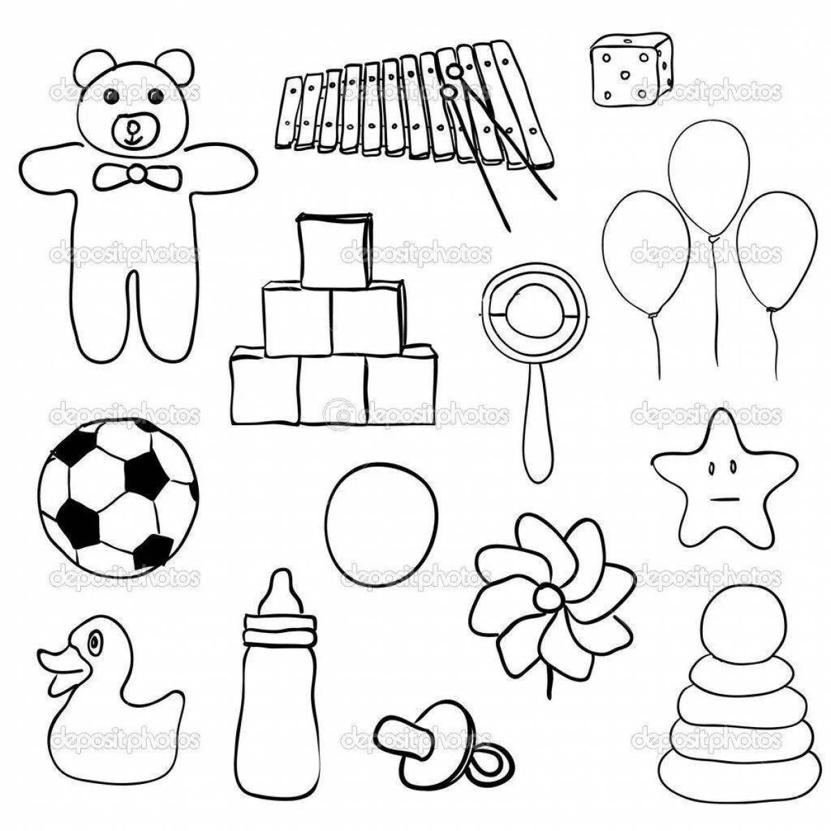 Colorful coloring pages for little inventors