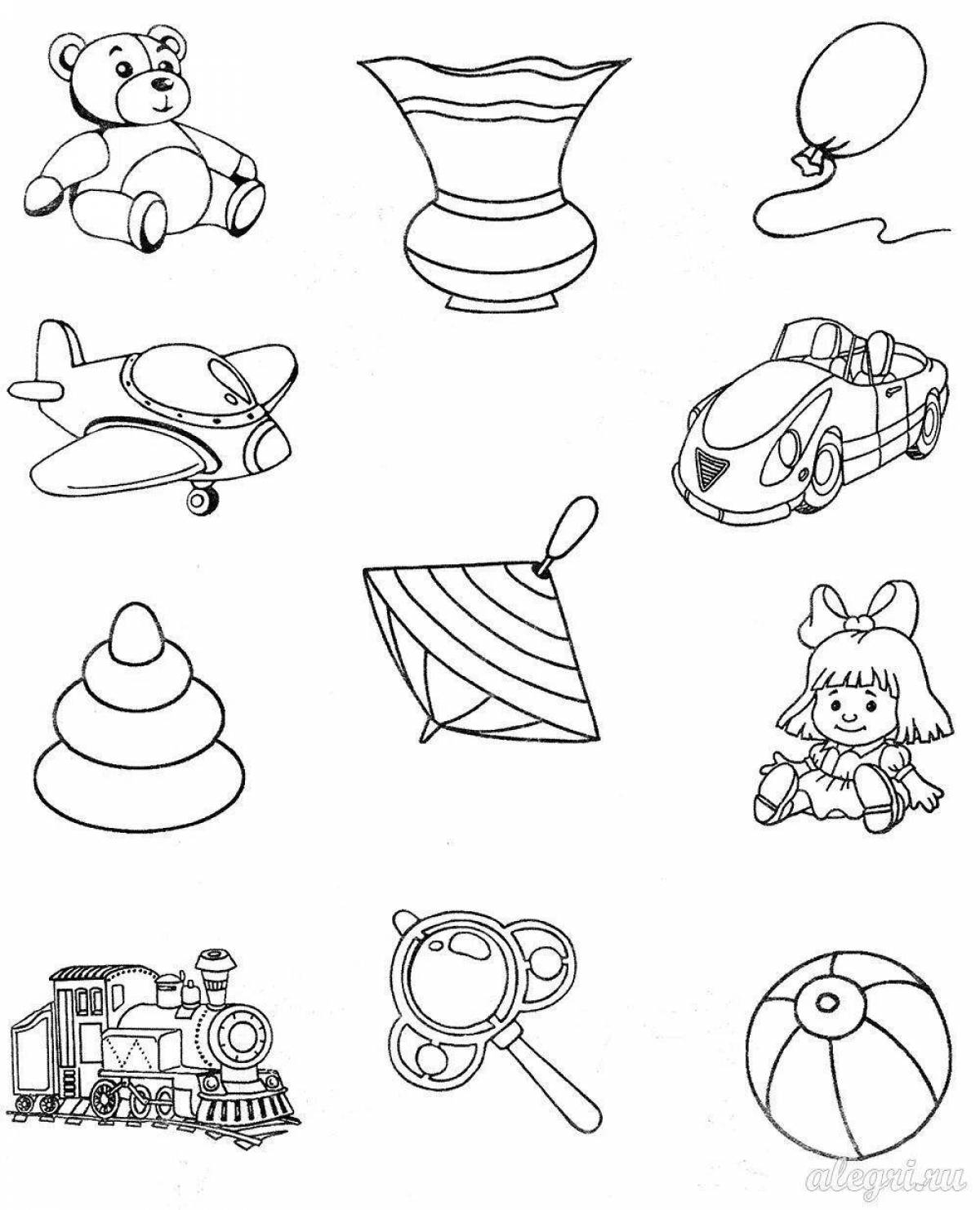 Colourful coloring pages for little imaginative