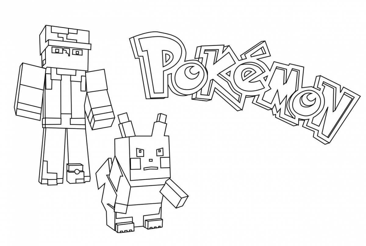 Tempting minecraft coloring page